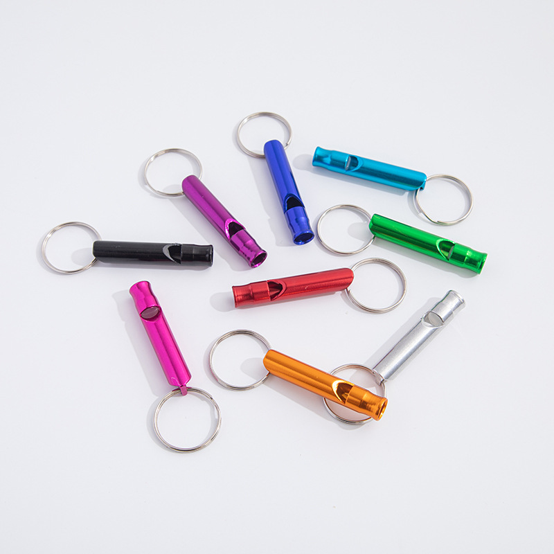 Wholesale outdoor aluminum alloy whistle fire training small size whistle outdoor survival elimination referee life whistle