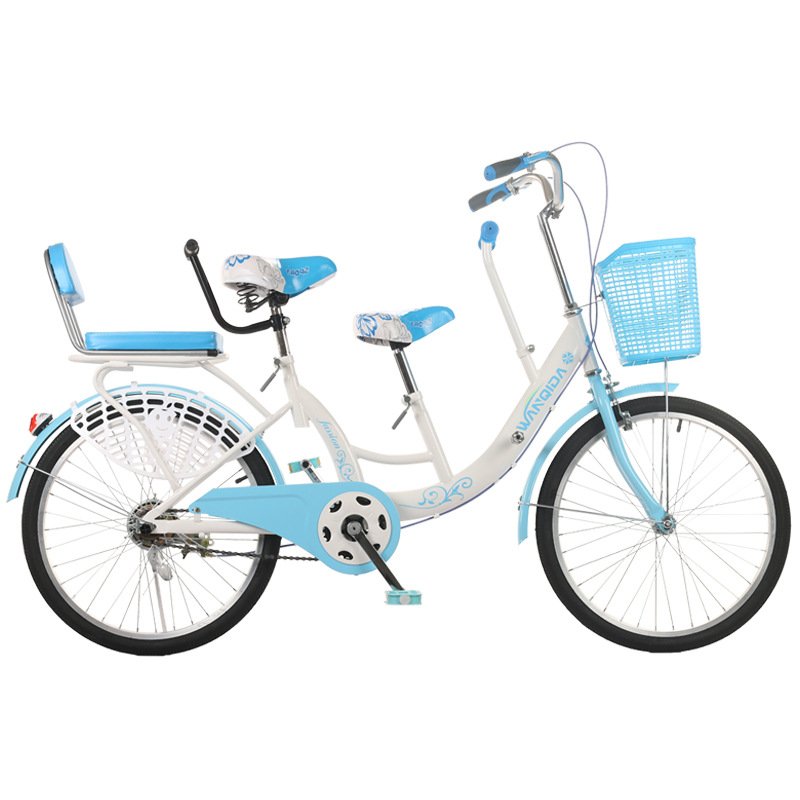 Wanchida 22-inch Parent-Child Car Mother-Child Car Double Two-Seat Bicycle with Children Women's Bicycle Women's Style