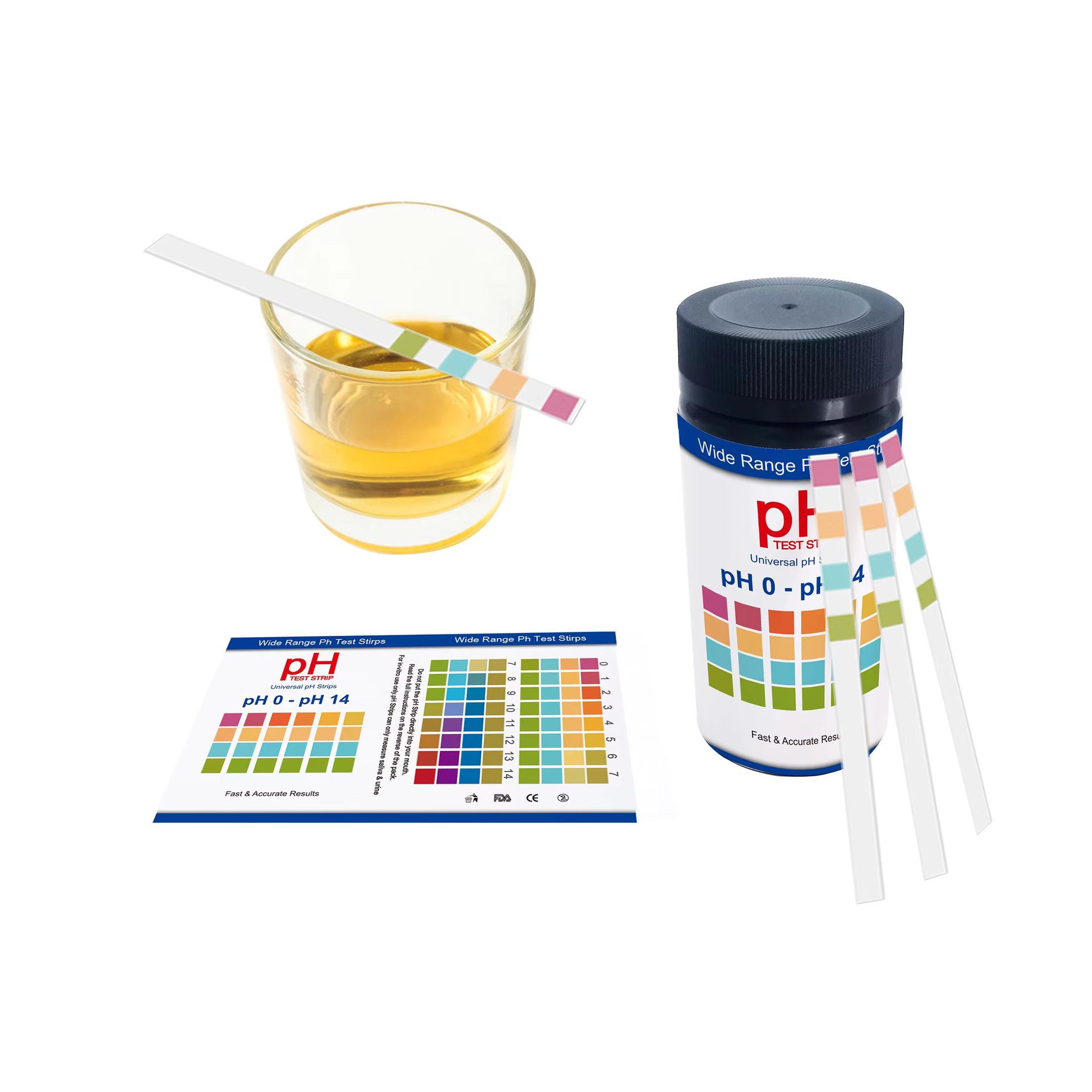 PH test strip urine water quality saliva pH test source factory cross-border export
