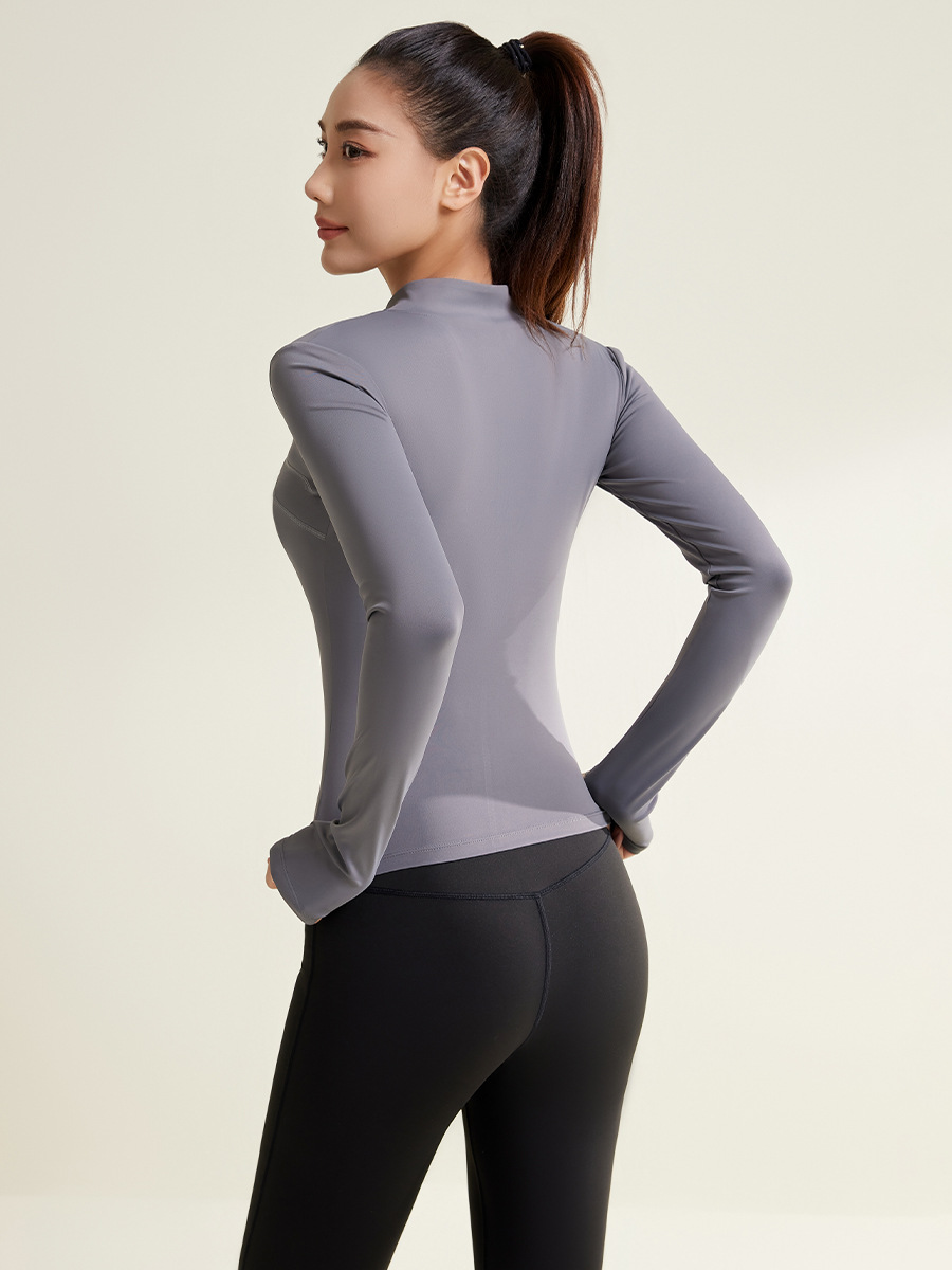 Juyitang Patchwork Yoga Jacket, Breathable Anti-Uv Fitness Clothing, Slimming and Light Sun Protection Clothing