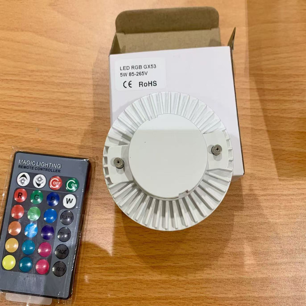 Регулируемый по яркости и цвету светильник LED 5W для шкафа 85-265V светильник для гардероба LED GX53 RGB атмосферный светильник LED декоративный светильник
