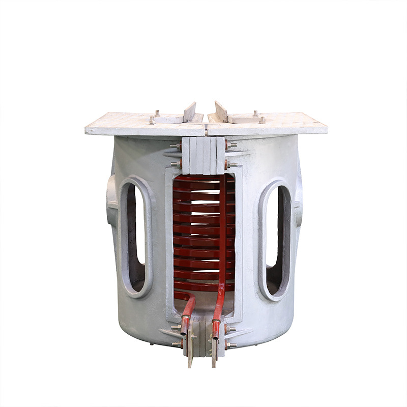 Medium Frequency Induction Steelmaking Furnace Aluminum Alloy Shell Safety Self-Check Flip Aluminum Melting Furnace Crucible Metal Smelting Furnace