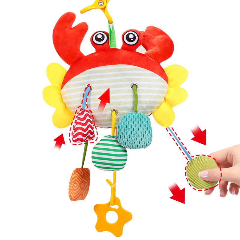 Baby Toy Stroller Wind Chime Pendant Safety Seat Rattle Bedside Doll Plush Pendant