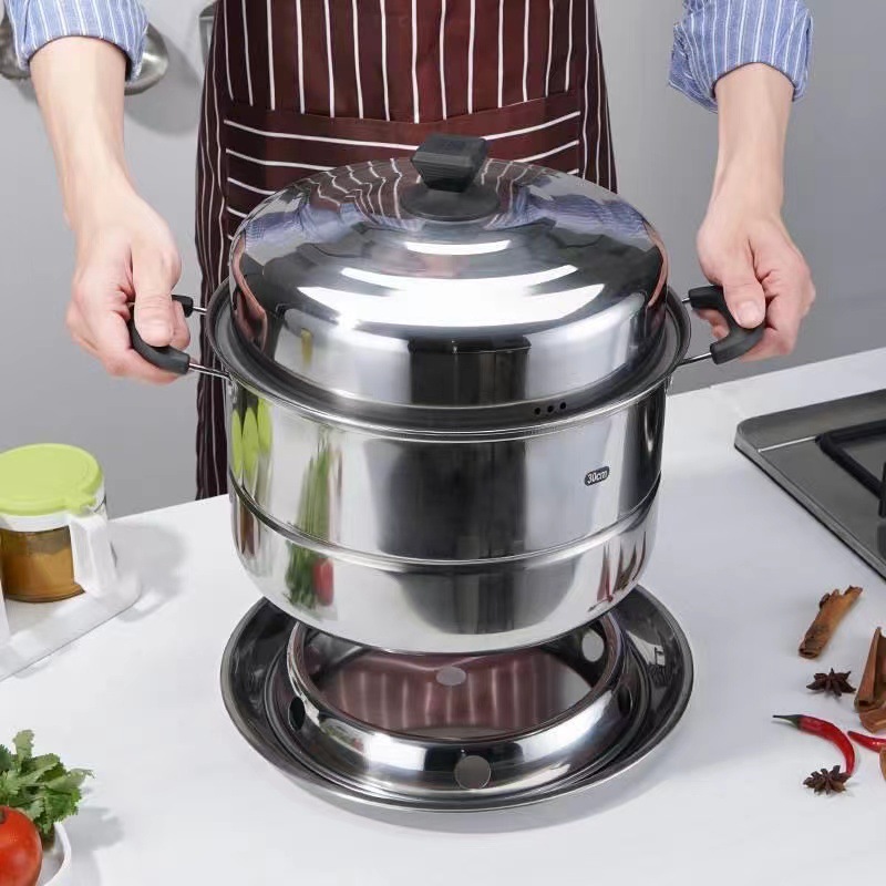 Stainless Steel Pot Ring Pot Rack Kitchen Storage Rack Pot Ring Double-Layer Pot Pad Cooking Pot Pad Kitchen Storage Rack