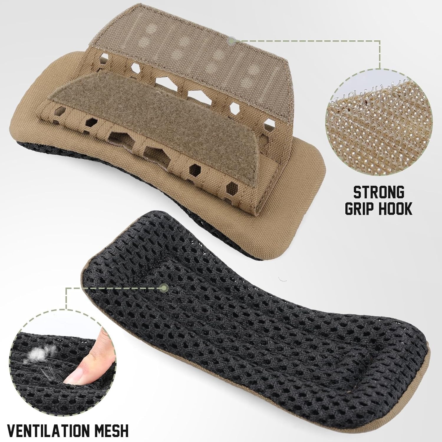 Outdoor Tactical Shoulder Pad Breathable Tactical Vest Cushioning Non-Slip Laser Cut Backpack Shock Absorbing Shoulder Strap Pad