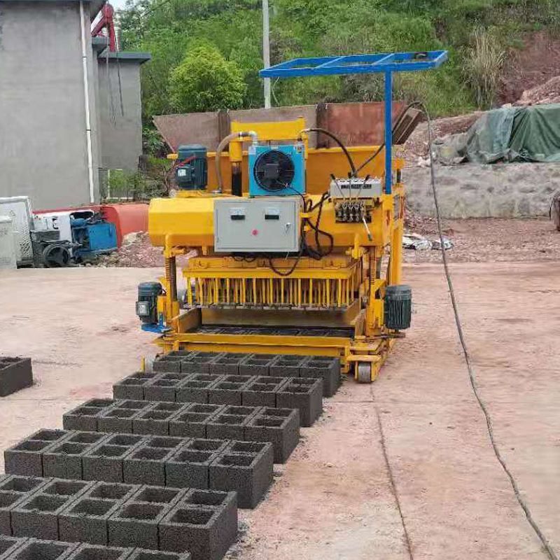 Brick making machine large and small mobile walking hydraulic cement brick pressing machine unburned brick making machine hollow block forming machine
