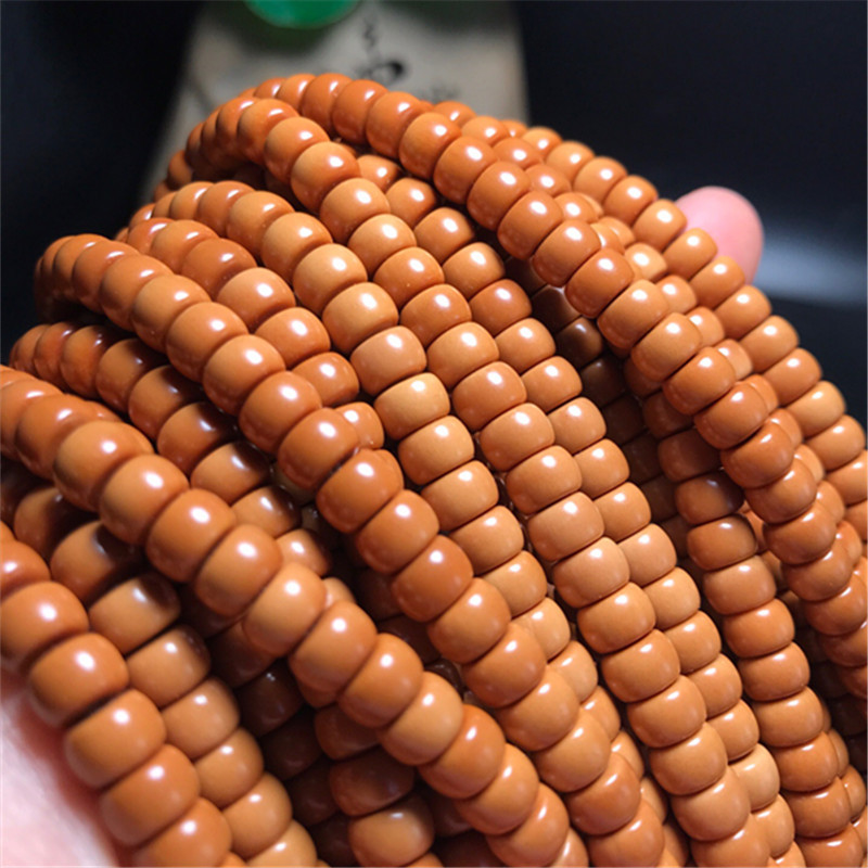 Olive nuclear bracelet nuclear wall spacer 6x 4 old barrel 108 plain seed string Wen play old barrel beads factory wholesale