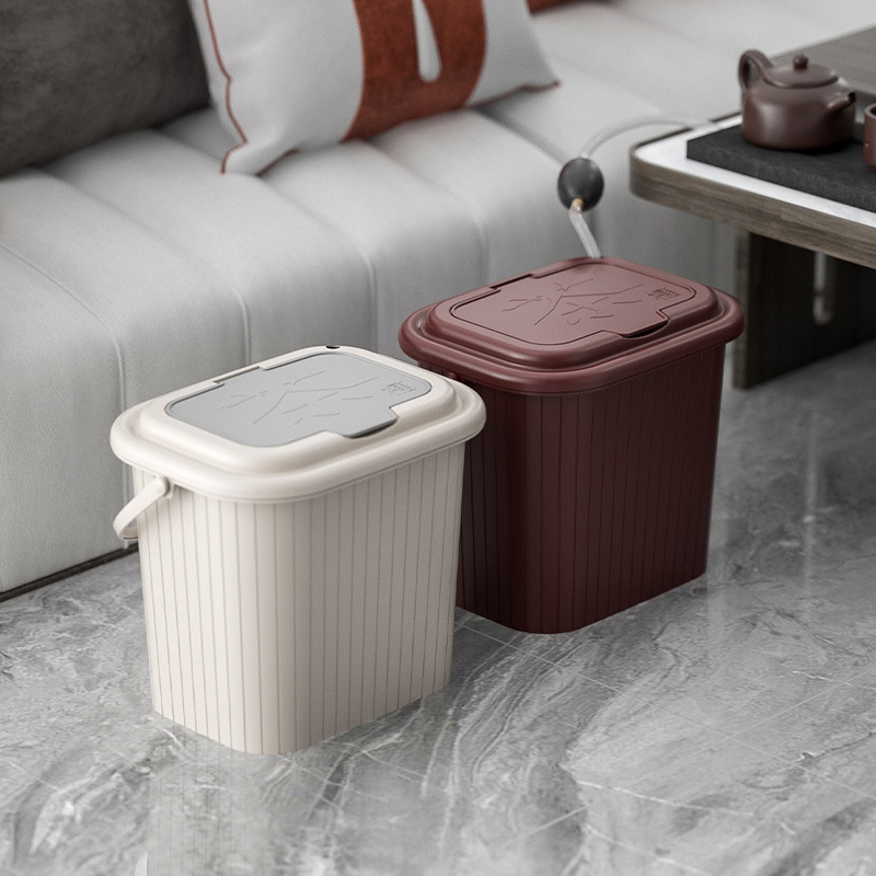 Tea Bucket Tea Residue Separation Filter Drainage Bucket Tea Ceremony Tea Table Trash Can Kung Fu Tea Set Accessories Household Waste Water Bucket