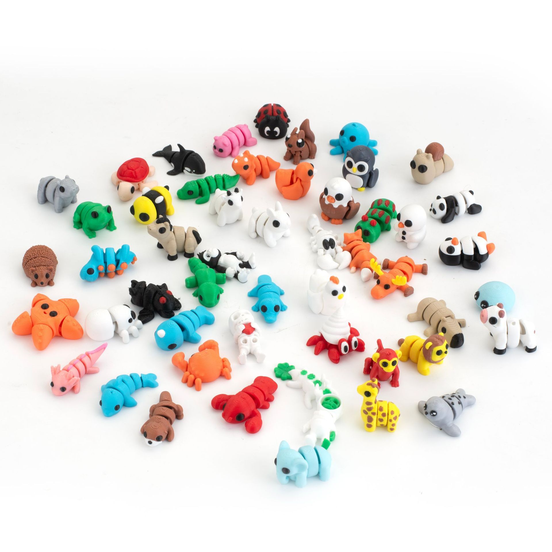 Amazon's Cross-Border New Product, a Popular 3D-Printed Small Toy Animal with Movable Joints, Cartoon Model Ornament
