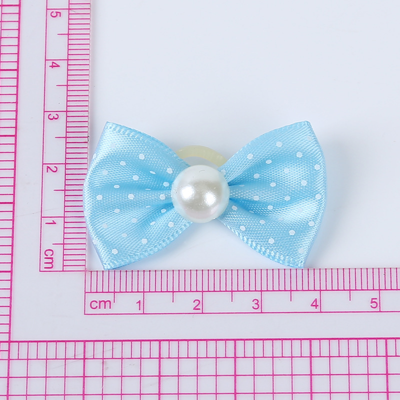 Pet Supplies Pet Dot Bow Rubber Band Hair Ring Dog Headdress Teddy Yorkshire Marzis Headwear