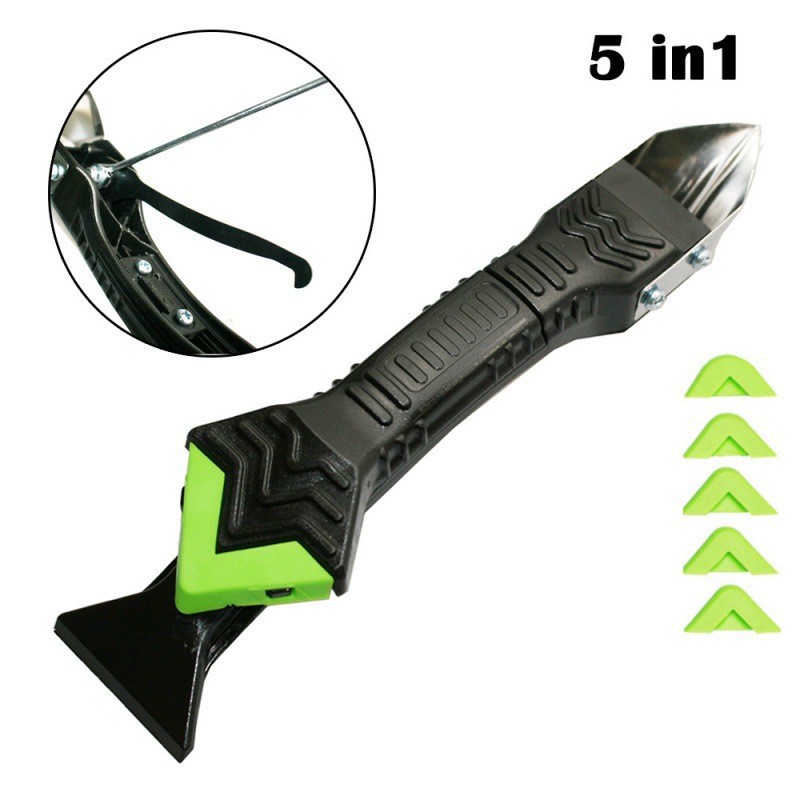 Cross-Border 12-Piece Caulking Tool Set, Six-In-One Stainless Steel Head Caulking Tool, Plastic Scraper, Sealant Scraper Set