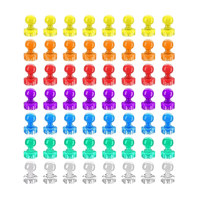 Colorful Transparent Neodymium Magnetic Pins Strong Magnet Thumbtacks Teaching Round Magnets Strong Magnetic Clasps