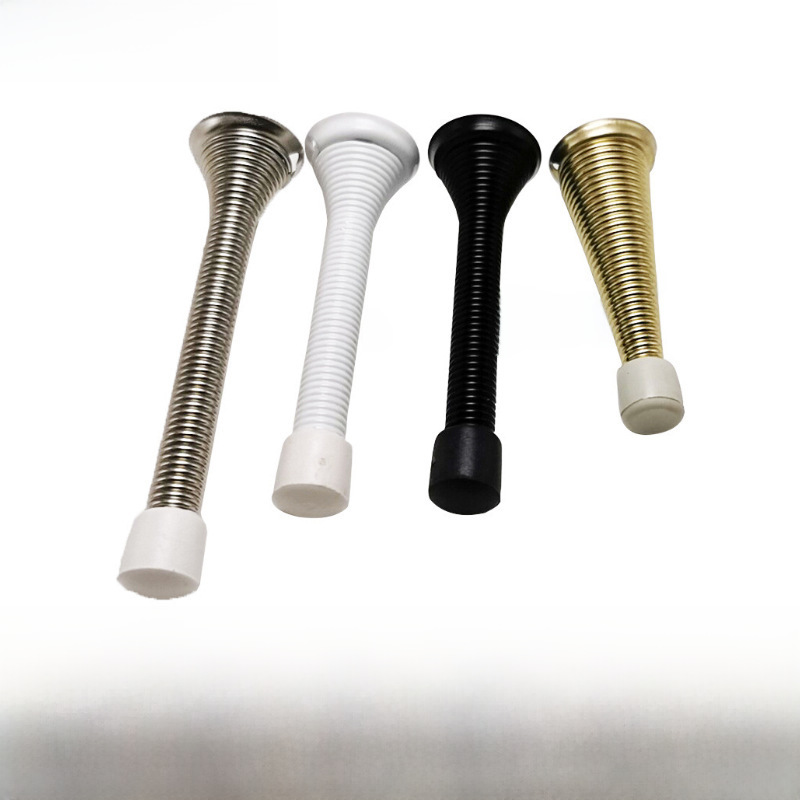 8.5cm brushed nickel special-shaped spring door stop children's anti-pinch door stop American wall mounted various manual door springs