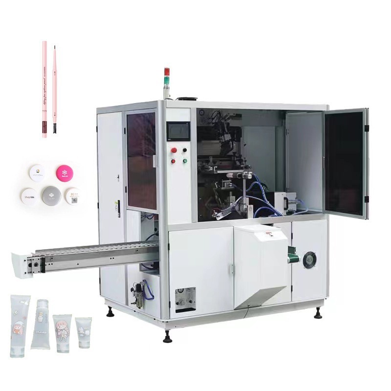 Round Tube Hose Fully Automatic Disc Screen Printing Machine Cosmetic Lipstick Tube Single Color Uv Curing Screen Printing Machine Screen Printing Machine