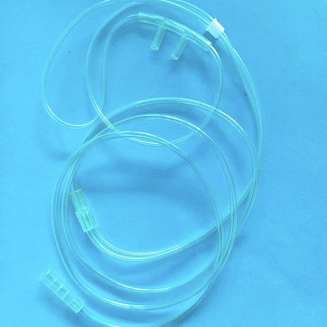 Disposable PVC Nasal Oxygen Tube Double Nasal Frame Disposable Oxygen Tube Nasal Suction Low Taste Oxygen Inhaler Oxygen Tube