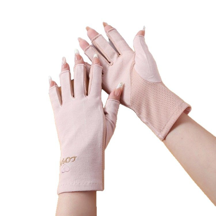 Fingerless Manicure Cycling Gloves Anti-Uv Sunshade Driving Women Summer Breathable Sun Protection Thin Touch Screen Wholesale Cross-Border