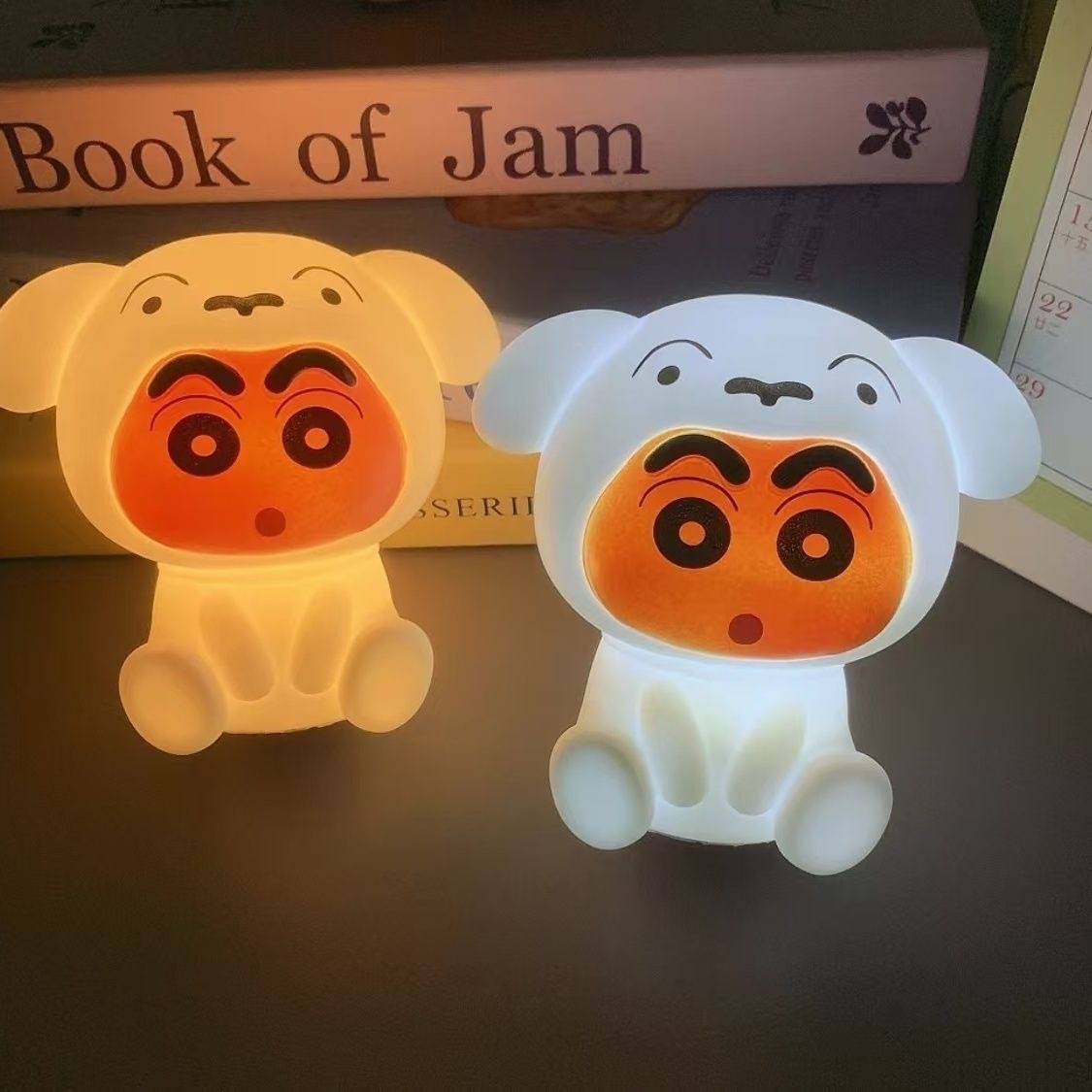 Crayon Shin-Chan Pat Lamp Creative Sleeping Companion Bedroom Nightstand Ornament Cute Night Light as a Gift for Girlfriend
