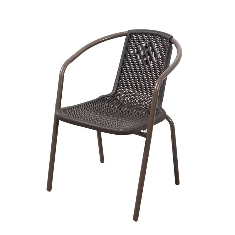 Outdoor Balcony Chair Metal Backrest Chair Household Chair Plastic Stool Rattan Chair Leisure Chair Office Dining Chair Dormitory
