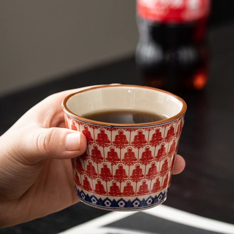 Plant Gray Ceramic Tea Cup, Coke Cup, Water Cup, Tea Master Cup, Tea Cup, Peace and Joy Souvenir Mug