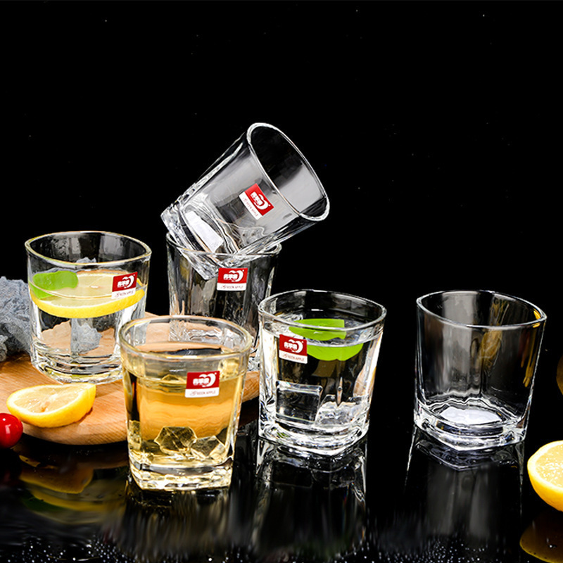 Straight milk transparent glass large capacity thickened coffee cup household breakfast cup soybean milk cup juice cup wholesale