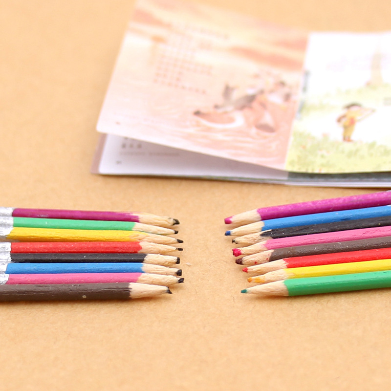 Miniature creative mini simulation color pencil Dollhouse small cloth Dollhouse paint accessories school supplies