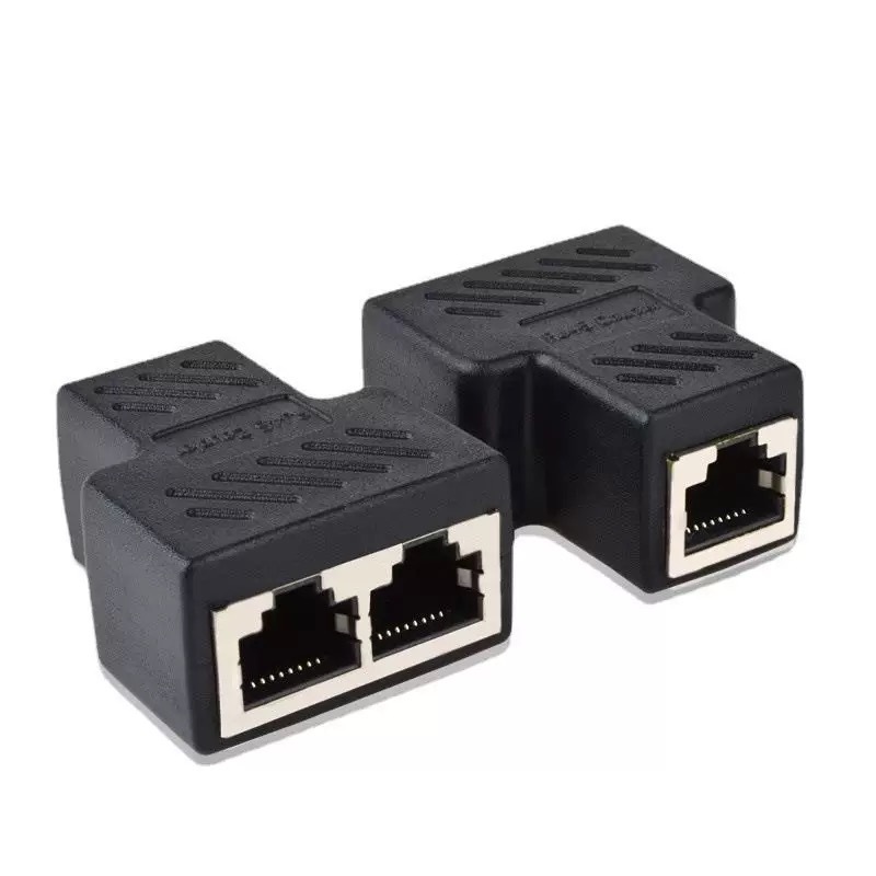 Network Straight-Through Head Rj45 Network Cable Connector Butt Joint 8P8C Shielded Double-Way Head Network Cable Network Straight-Through Head
