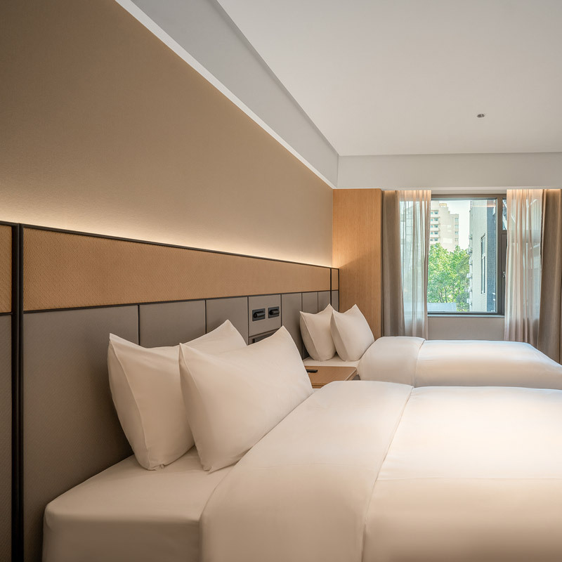 All season hotel furniture fully supporting luggage cabinet TV cabinet combination standard room bedside table hotel Board bed box