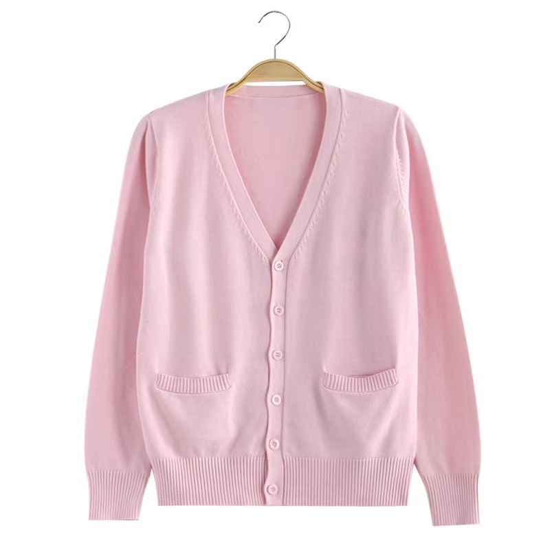 Jk Uniform Knitwear Cardigan Wholesale Basic Jacket Women's Autumn and Winter Preppy Style Knitwear Jacket V Neck