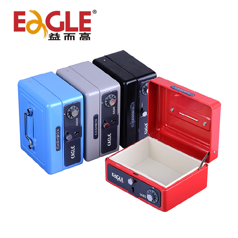 Yiergao Small Metal Portable Safe with Password Lock for Money, Bank Cash, Cashier, Wedding, and Financial Management