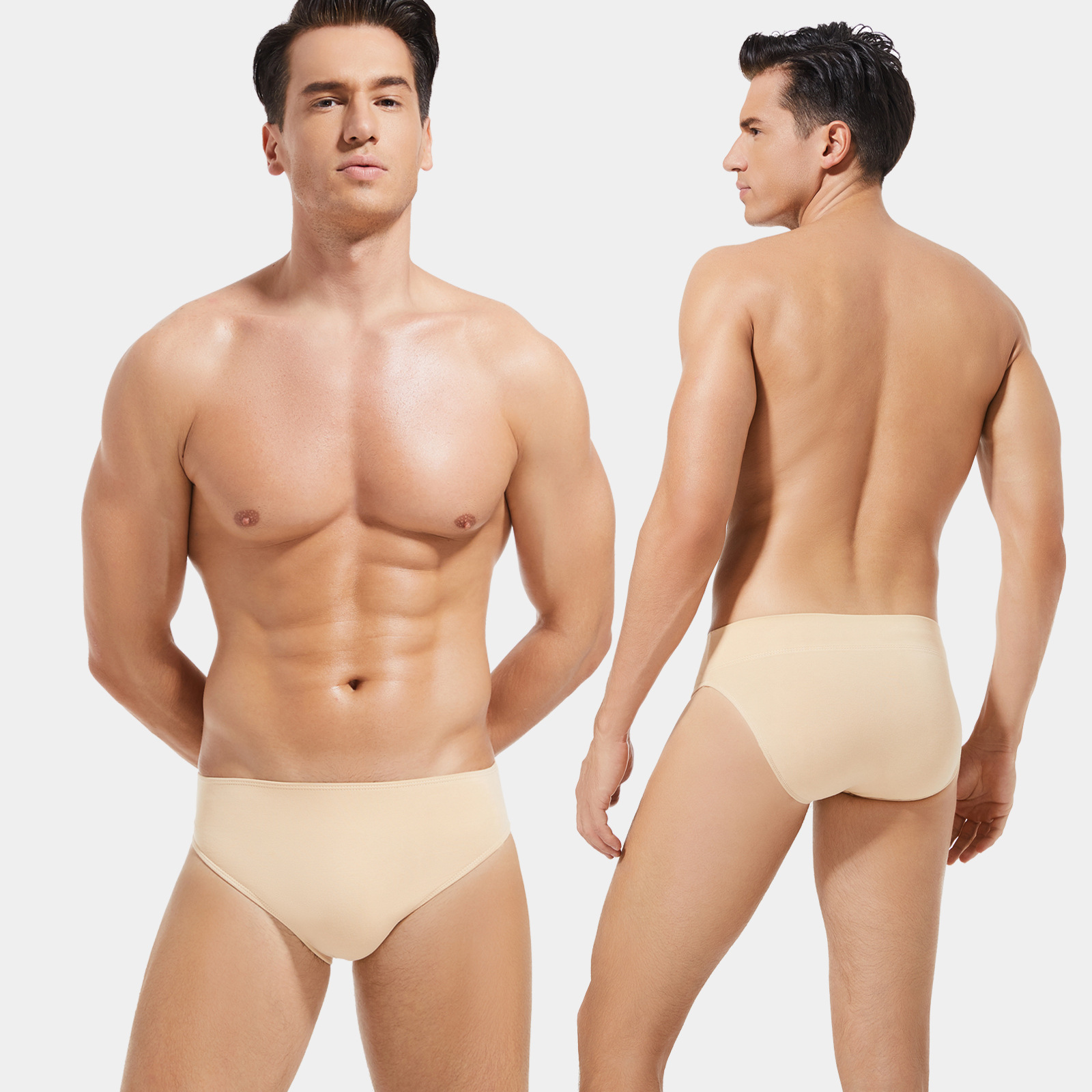 Dance Full-Seat Underwear for Men, Pure Cotton High-Cut Performance Underwear, Anti-Exposure Triangle Underwear, Custom-Made