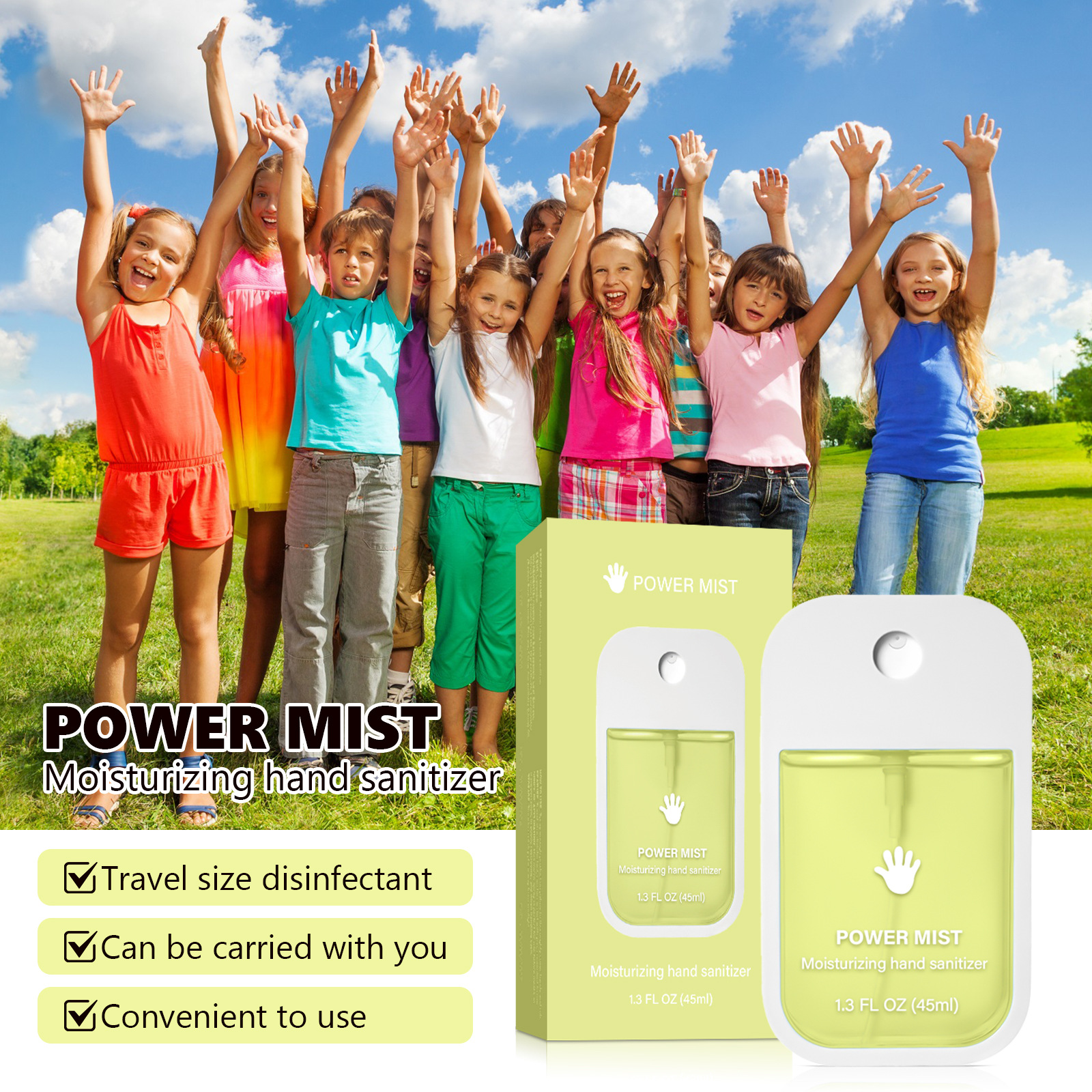 Cross-border non-standard vanilla hand sanitizer spray hand cleaning, wash-free, healthy, bacteriostatic and moisturizing, multi-purpose, easy to carry