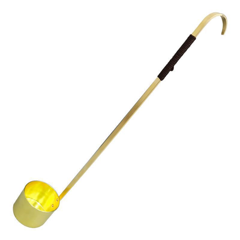 Утолщенная медная воронка для вина, большие и маленькие размеры, мерная ложка для вина, длинная ручка, воронка из латуни