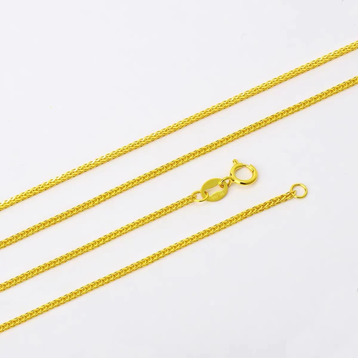 18K Gold Necklace Chopard Chain Au750 Gold Chain Simple and Versatile Women's Elegant Clavicle Chain Necklace Wholesale