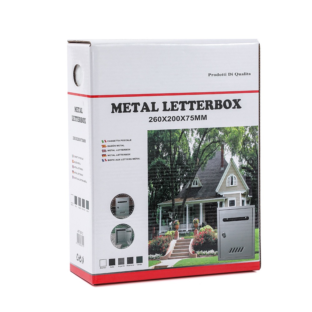 Outdoor Mailbox Safe Wall Mounted Mailbox with Key Lock Suggestion Box Metal Drop Box Cross Border