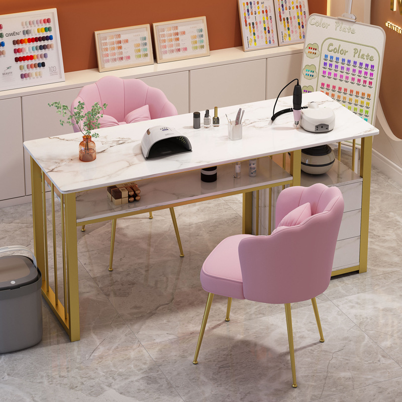 Manicure Table Salon Furniture Table and Chair Set Simple Economical Manicure Shop Table Japanese Single Double Nail Table