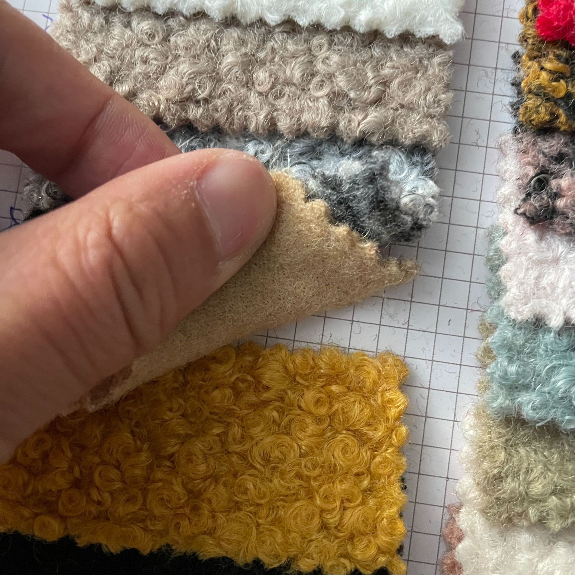 Spot | 550g double color circle tweed plain woolen coat coat shoes and hats luggage pants skirt fabric