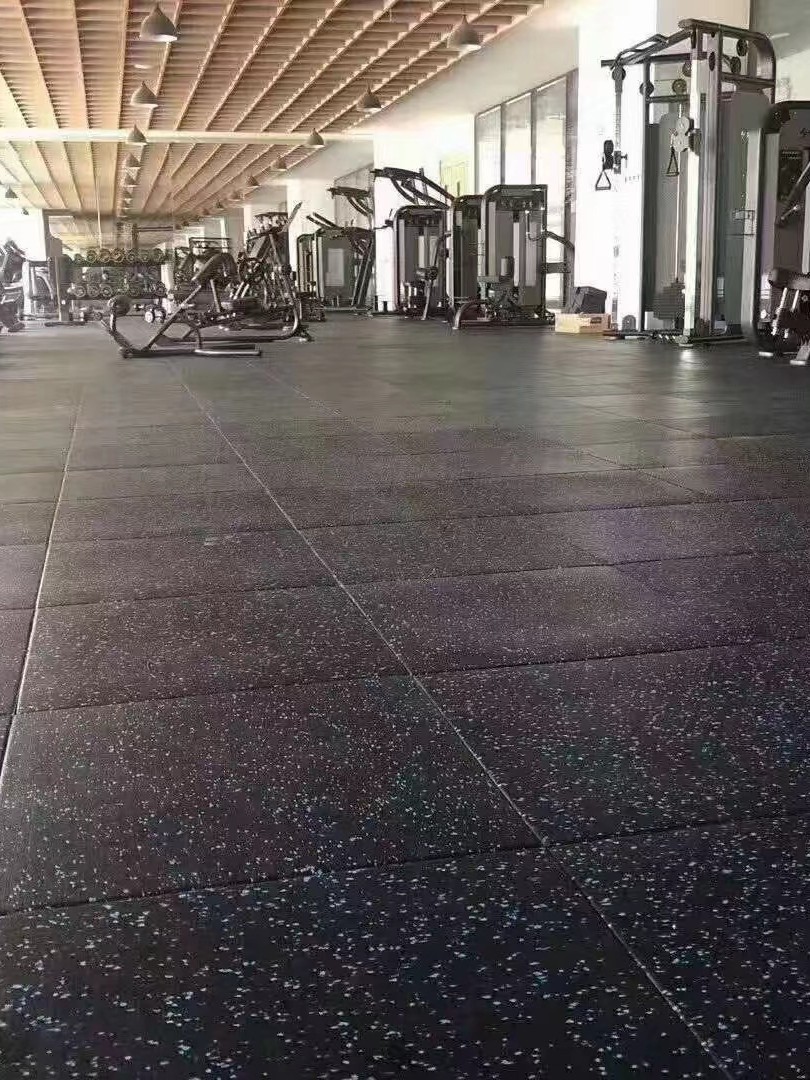 Gymnasium Rubber Floor Mat Environmental Protection, Taste-free, Sound-proof and Silent Composite Strength Zone Shock Absorber Mat Floor Mat Stitching Floor Mat