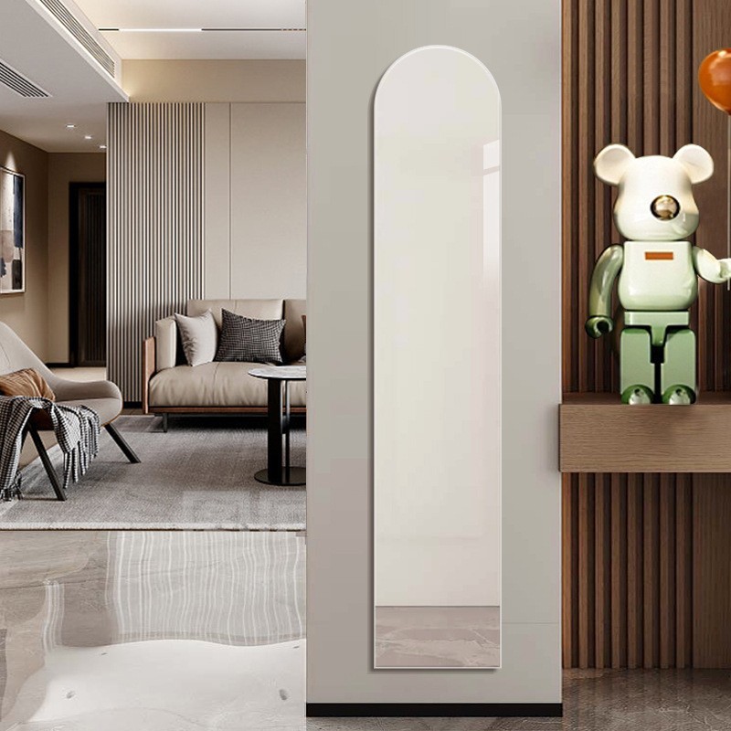 Взрывозащищенное зеркало для примерки для домашнего использования в спальне, гостиной, прихожей, настенное, самоклеящееся, безрамное, ультратонкое зеркало в полный рост