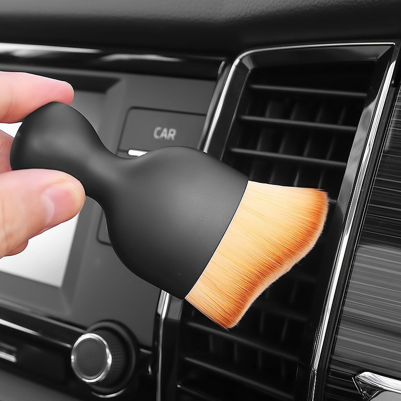 Wave Beauty Brush Cosmetic Brush Car Interior Short Fleece Brush Car Cleaning Air Conditioning Air Outlet Cleaning Brush
