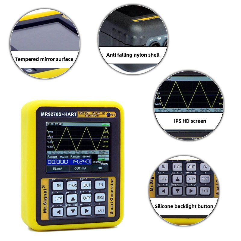MR9270S HART multi-function signal source generator pwm square wave 4-20mA paperless recorder Modbus