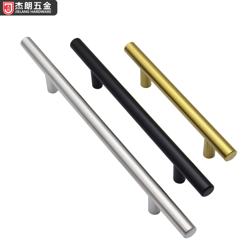 Cross-border supply T-shaped handle 201 hollow luxury door handle drawer wardrobe door furniture round tube stainless steel handle