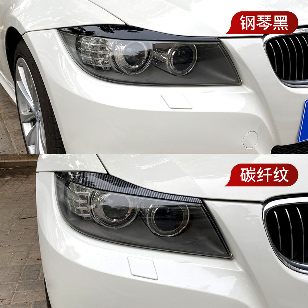 Suitable for 2005-2012 Bmw Bmw3 Series E90 E91 320I 330I Headlight Eyebrow Car Sticker Modification Parts