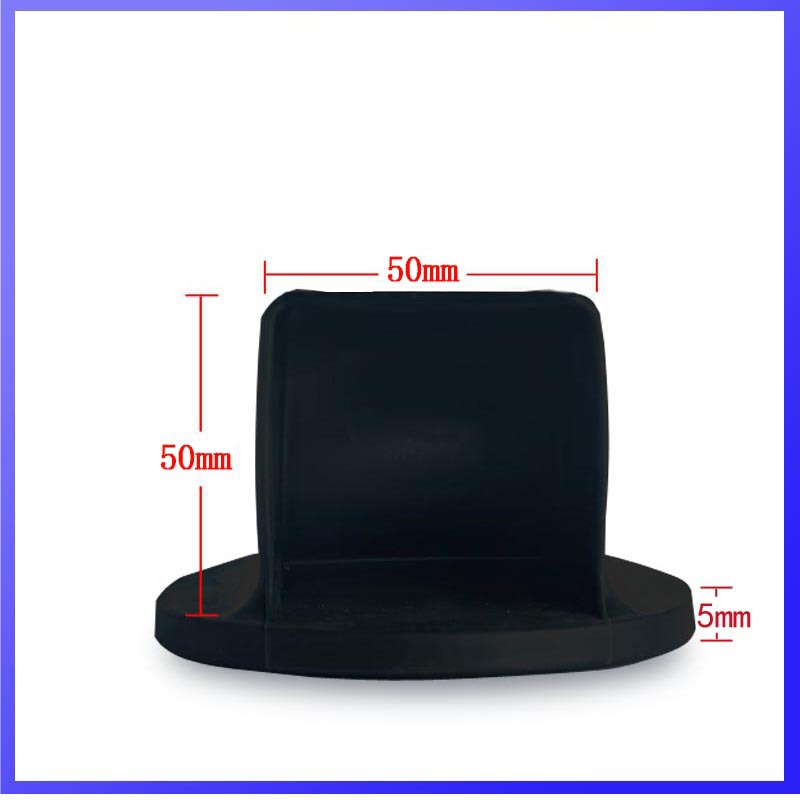 Fitness Equipment Accessories Plastic Square Tube Cover with Chassis Round Disc Foot Pads Anti-Slip Wear-Resistant Shock-Absorbing