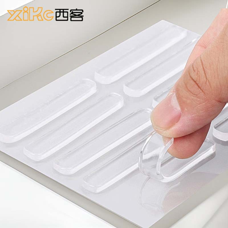 Прозрачная защитная полоса для дверной ручки, силиконовая наклейка от столкновений, бесследная наклейка для дверей, бесшумная защитная наклейка для холодильника