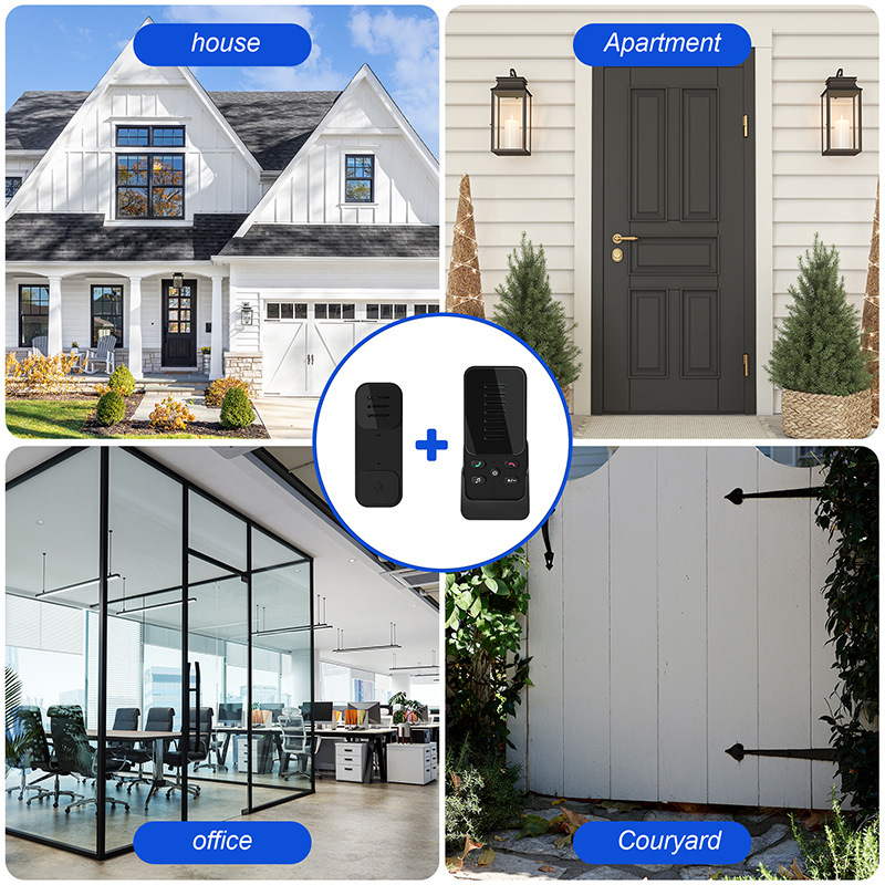 Two-Way Intercom 500m Long-Distance Wireless Intercom Doorbell Villa Courtyard Wireless Doorbell Home Pager