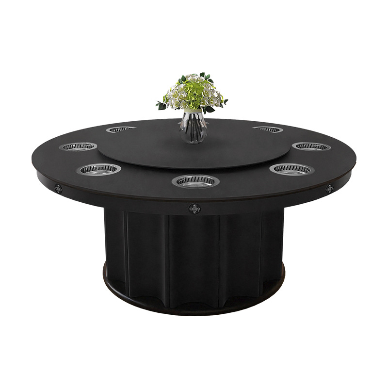 Australian Brand Z187 Smokeless Hot Pot Round Table with Built-In Induction Cooker for Club Restaurants and Buffet Electric Dining Table