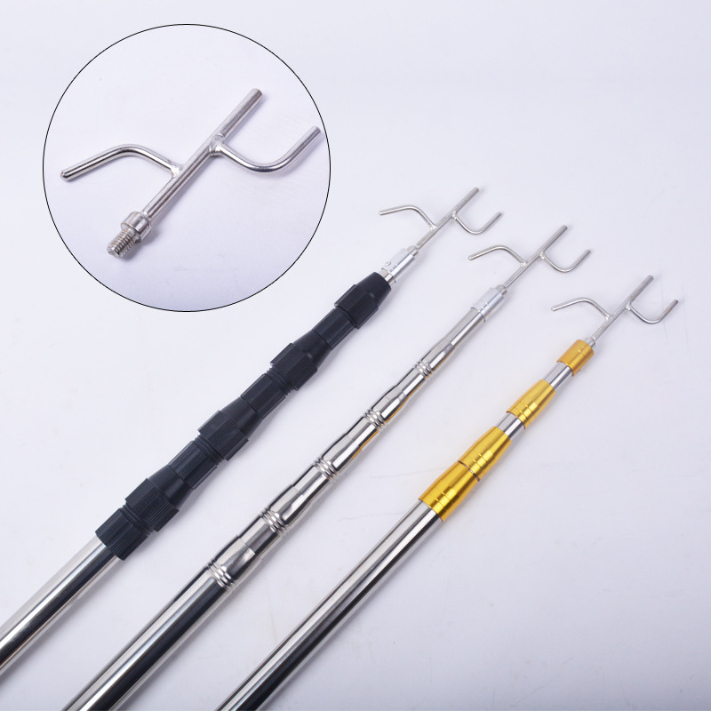 Нержавеющая сталь палка для подъёма одежды телескопическая палка крючок для захвата палка для герметизации грузовика палка для укрытия на открытом воздухе удлинённая палка для подъёма