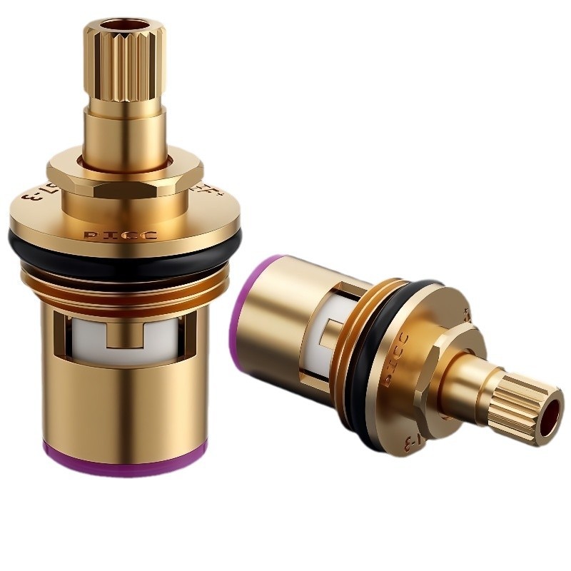 Universal faucet valve core full copper 4 points quick open faucet core triangle valve single cold hot water ceramic accessories