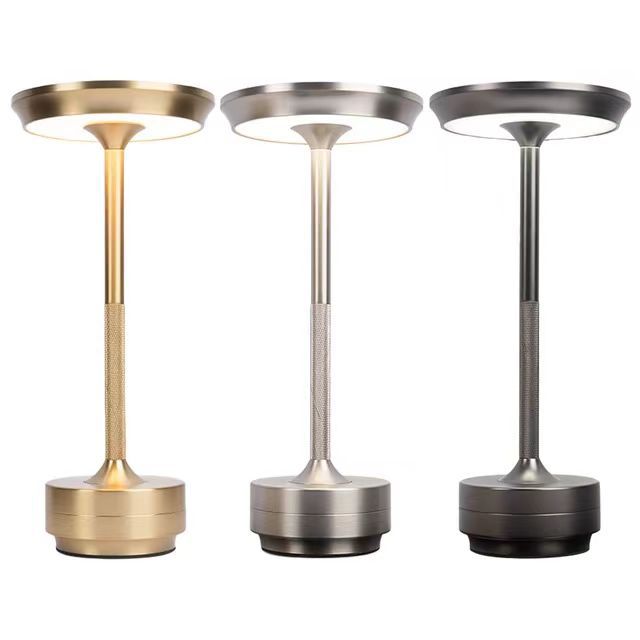 Настольная лампа Amazon UFO, серебряная, золотая, черная, мини, перезаряжаемая, алюминиевая, сенсорная, с затемнением