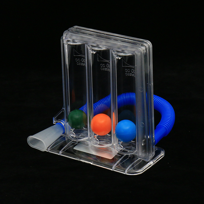 Breathing Trainer Lung Capacity Exerciser Training Instrument Breathing Trainer Can Blow 3-Ball Lung Clearing Instrument to Breathe and Expel Phlegm